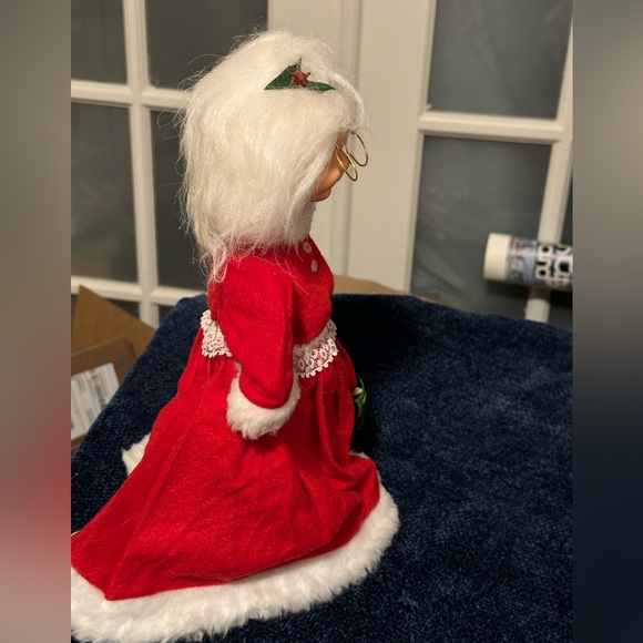 Cute Mrs Claus! She wears a soft velvety dress and has adorable glasses. - Picture 4 of 8